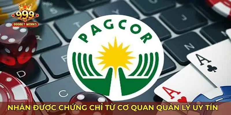 999Bet nhận được chứng chỉ từ cơ quan quản lý cược online uy tín